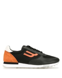 Chaussures de sport noir et orange Bally