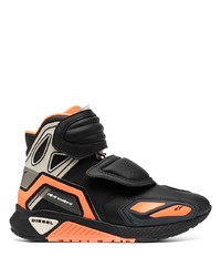 Chaussures de sport noir et orange Diesel