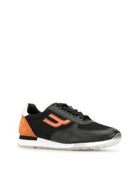 Chaussures de sport noir et orange Bally