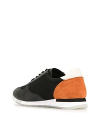 Chaussures de sport noir et orange Bally