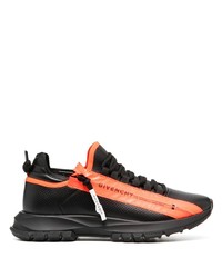 Chaussures de sport noir et orange Givenchy