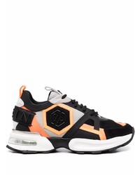 Chaussures de sport noir et orange Philipp Plein