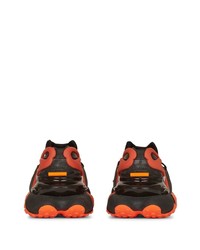 Chaussures de sport noir et orange Balmain