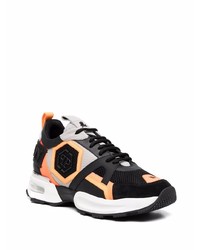 Chaussures de sport noir et orange Philipp Plein