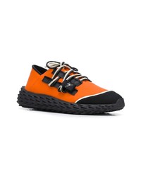 Chaussures de sport noir et orange Giuseppe Zanotti Design
