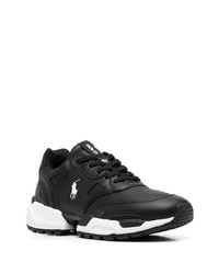 Chaussures de sport noires et blanches Polo Ralph Lauren