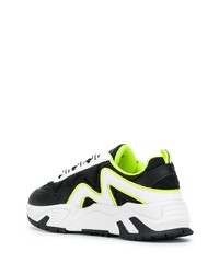 Chaussures de sport noires et blanches MSGM