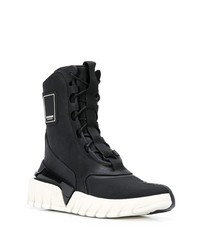 Chaussures de sport noires et blanches Balmain