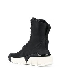 Chaussures de sport noires et blanches Balmain