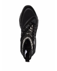 Chaussures de sport noires et blanches Balmain