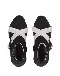 Chaussures de sport noires et blanches Balmain