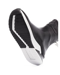 Chaussures de sport noires et blanches Balmain