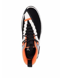 Chaussures de sport noires et blanches Balmain