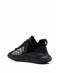 Chaussures de sport noires et blanches Balmain