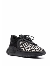 Chaussures de sport noires et blanches Balmain