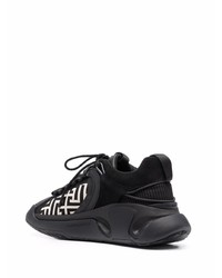 Chaussures de sport noires et blanches Balmain