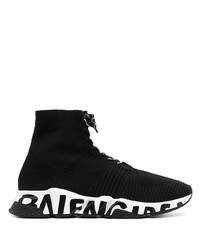 Chaussures de sport noires et blanches Balenciaga