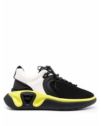 Chaussures de sport noires et blanches Balmain