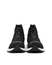 Chaussures de sport noires et blanches Balenciaga