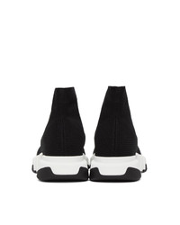 Chaussures de sport noires et blanches Balenciaga