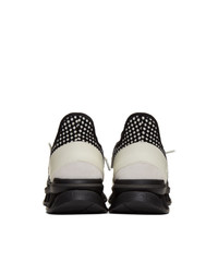 Chaussures de sport noires et blanches Z Zegna