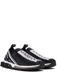 Chaussures de sport noires et blanches Dolce & Gabbana