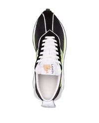 Chaussures de sport noires et blanches Lanvin