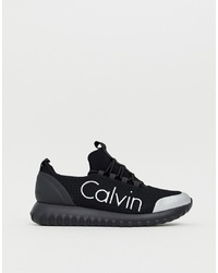 Chaussures de sport noires et blanches Calvin Klein