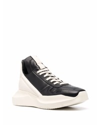 Chaussures de sport noires et blanches Rick Owens