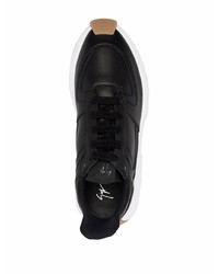 Chaussures de sport noires et blanches Giuseppe Zanotti