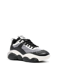 Chaussures de sport noires et blanches Moschino