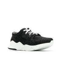 Chaussures de sport noires et blanches Clergerie