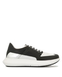 Chaussures de sport noires et blanches Clergerie