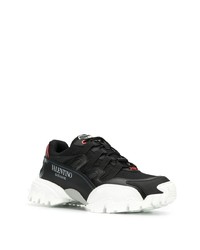 Chaussures de sport noires et blanches Valentino Garavani