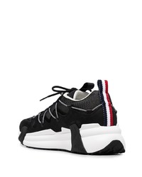 Chaussures de sport noires et blanches Moncler