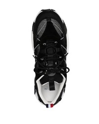 Chaussures de sport noires et blanches Moncler