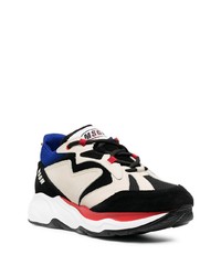 Chaussures de sport noires et blanches MSGM