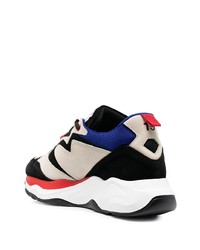 Chaussures de sport noires et blanches MSGM