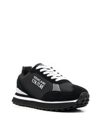 Chaussures de sport noires et blanches VERSACE JEANS COUTURE