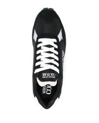 Chaussures de sport noires et blanches VERSACE JEANS COUTURE