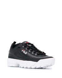 Chaussures de sport noires et blanches Fila