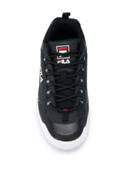 Chaussures de sport noires et blanches Fila