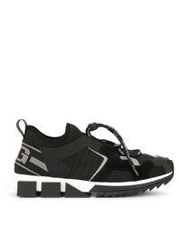 Chaussures de sport noires et blanches Dolce & Gabbana