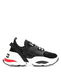 Chaussures de sport noires et blanches DSQUARED2