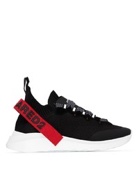 Chaussures de sport noires et blanches DSQUARED2