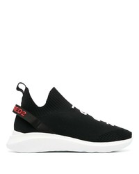 Chaussures de sport noires et blanches DSQUARED2