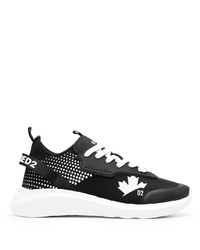 Chaussures de sport noires et blanches DSQUARED2