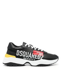 Chaussures de sport noires et blanches DSQUARED2