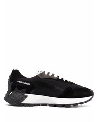 Chaussures de sport noires et blanches DSQUARED2