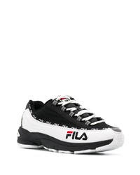 Chaussures de sport noires et blanches Fila